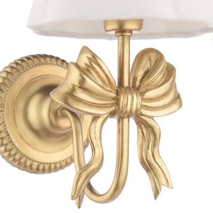 Laura Ashley - Larkfield Wall Light Antique Gold With Shade