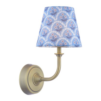 Joules - Apsley Rechargeable Wall Light Matt Antique Brass With Shade LED