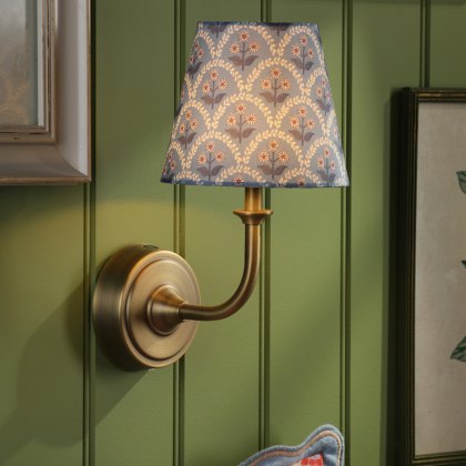 Joules - Apsley Rechargeable Wall Light Matt Antique Brass With Shade LED