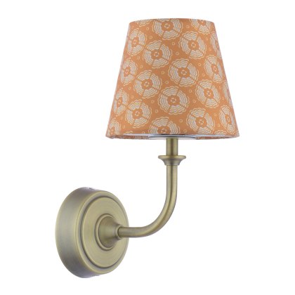 Joules - Apsley Rechargeable Wall Light Matt Antique Brass With Shade LED