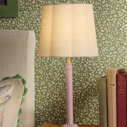 Joules - Buscot Table Lamp Matt Pink and Matt Antique Brass With Shade