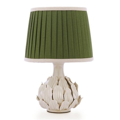Joules - Chatsworth Table Lamp Cream Ceramic and Matt Antique Brass With Shade