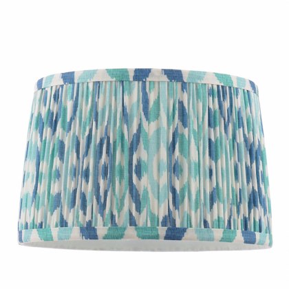 Joules - Folly Blue Cotton Tapered Drum Shade (25cm)