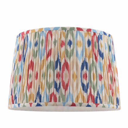 Joules - Folly Multi Coloured Cotton Tapered Drum Shade (40cm)