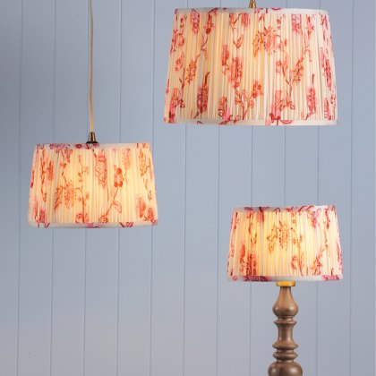 Joules - Folly Pink Cotton Tapered Drum Shade (25cm)