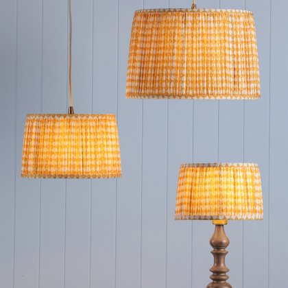 Joules - Folly Yellow Cotton Tapered Drum Shade (25cm)