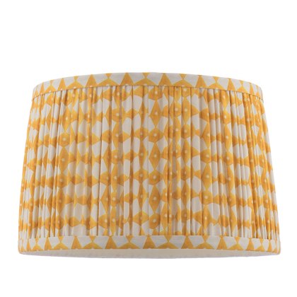 Joules - Folly Yellow Cotton Tapered Drum Shade (25cm)