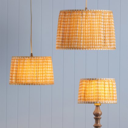 Joules - Folly Yellow Cotton Tapered Drum Shade (30cm)