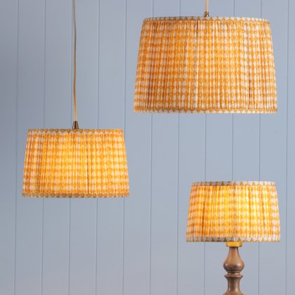 Joules - Folly Yellow Cotton Tapered Drum Shade (40cm)