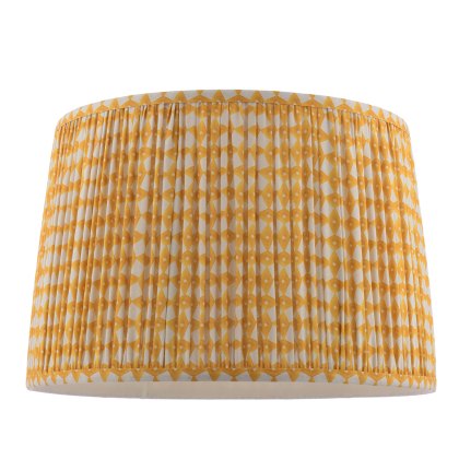 Joules - Folly Yellow Cotton Tapered Drum Shade (40cm)