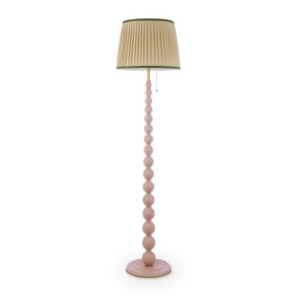 Joules Harewood - Floor Lamp With Shade (Matt Pink and Matt Antique Brass)