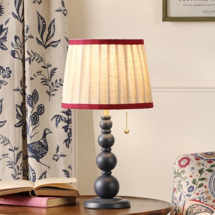 Joules Harewood - Table Lamp With Shade (Matt Blue and Matt Antique Brass)