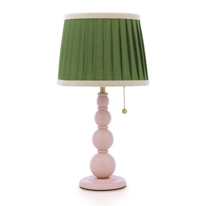 Joules Harewood - Table Lamp With Shade (Matt Pink and Matt Antique Brass)