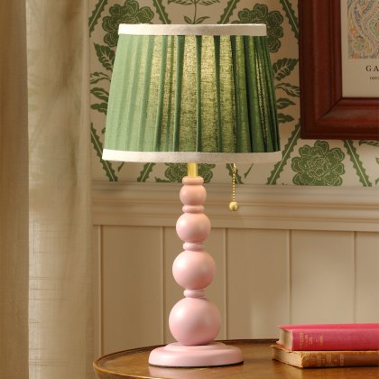 Joules Harewood - Table Lamp With Shade (Matt Pink and Matt Antique Brass)