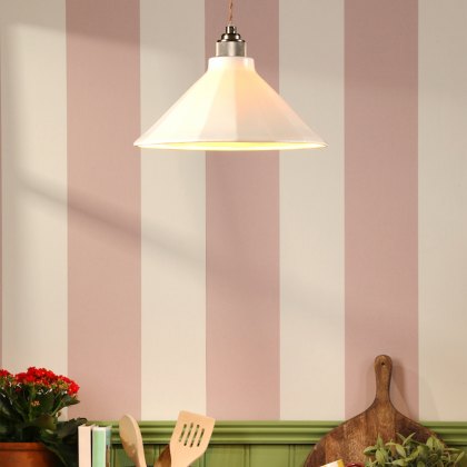 Joules - Lynton Pendant Satin Bronze and Cream Ceramic