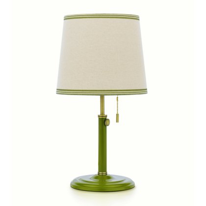 Joules Upton - Table Lamp With Shade (Matt Green and Antique Brass)