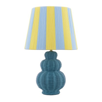 Joules - Whitby Table Lamp Matt Blue With Shade