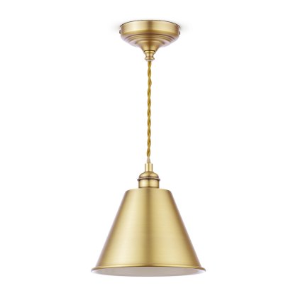 Joules Wollaton - Pendant Matt Antique Brass and Matt White