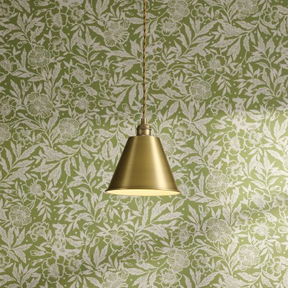 Joules Wollaton - Pendant Matt Antique Brass and Matt White
