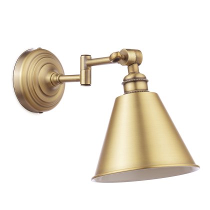 Joules Wollaton - Single Spotlight Matt Antique Brass and Matt White