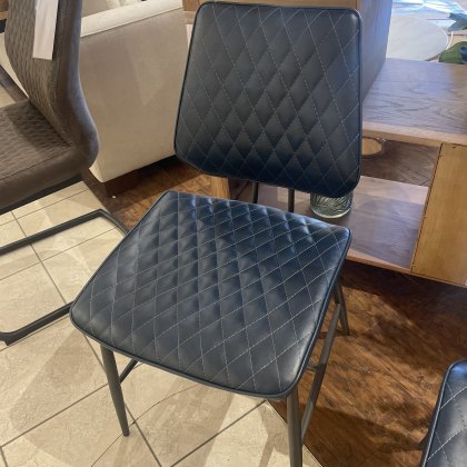 Dalton - Dining Chair (Dark Blue PU) Dalton - Dining Chair (Dark Blue PU)