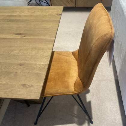 Lola - Dining Chair (Gold Fabric)