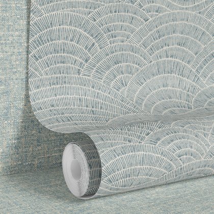 Esselle - Dalty Steel Blue Wallpaper