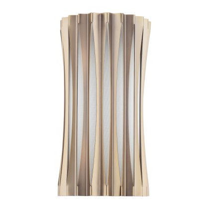 Dar - Netra 2 Light Wall Light Satin Bronze and Ivory