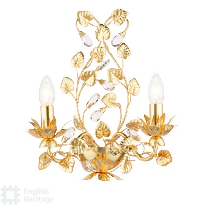 English Heritage - Audley End 2 Light Wall Light Gold Leaf