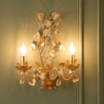 English Heritage - Audley End 2 Light Wall Light Gold Leaf