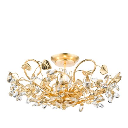 English Heritage - Audley End 5 Light Semi-Flush Gold Leaf