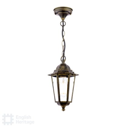 English Heritage - Audley End IP44 Outdoor Pendant (Hand-brushed Black/Gold and Glass) English Heritage - Audley End IP44 Outdoor Pendant (Hand-brushed Black/Gold and Glass)