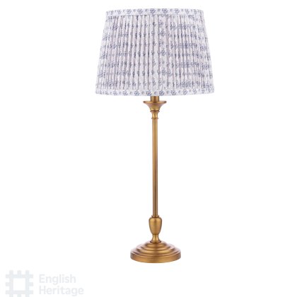 English Heritage - Belsay Hall Table Lamp Antique Bronze With Shade