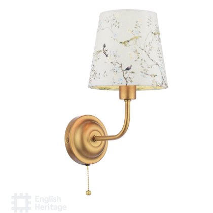 English Heritage - Belsay Hall Wall Light Antique Bronze With Shade