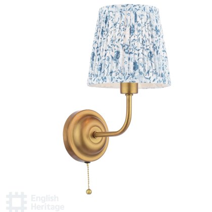 English Heritage - Belsay Hall Wall Light Antique Bronze With Shade