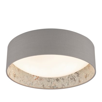 English Heritage - Birch 2 Light Flush Taupe and Multi Coloured