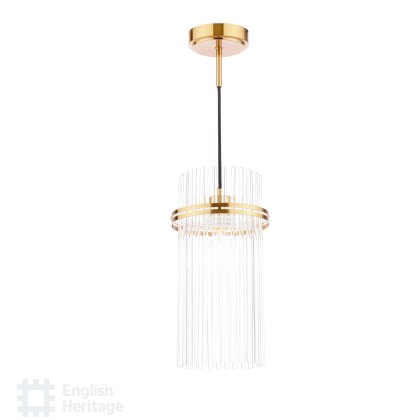 English Heritage - Eltham Pendant Antique Gold and Glass