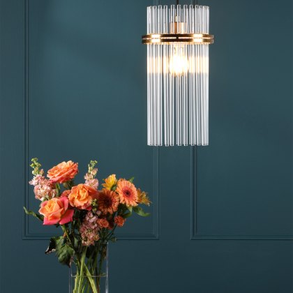 English Heritage - Eltham Pendant Antique Gold and Glass