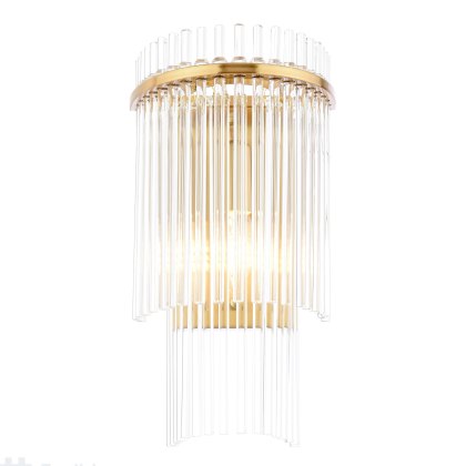 English Heritage - Eltham Wall Light Antique Gold and Glass