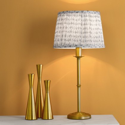 English Heritage - Marble Hill Table Lamp Aged Brass With Shade