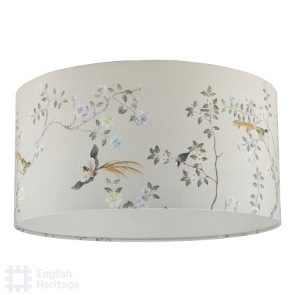 English Heritage - Marble Hill Taupe Cotton Drum Shade (40cm)