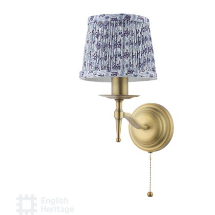 English Heritage - Marble Hill Wall Light Aged Brass With Shade