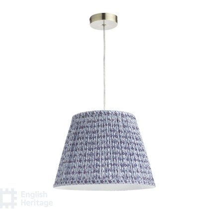 English Heritage - St John Street Blue Cotton Empire Shade (35cm)