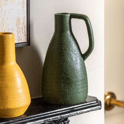 Accessories - Ojal Ceramic Vase Olive