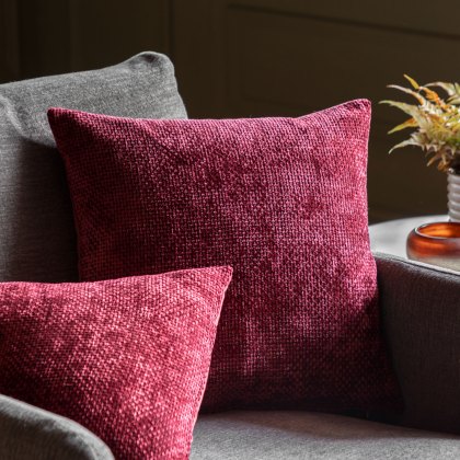 Cushions - Basketweave Chenille Cushion Merlot (2pk)