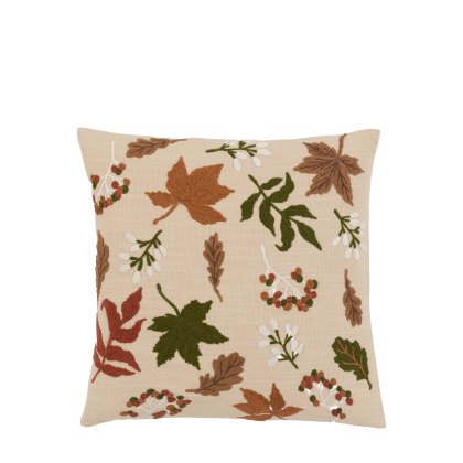 Cushions - Leaves Embroidered Cushion