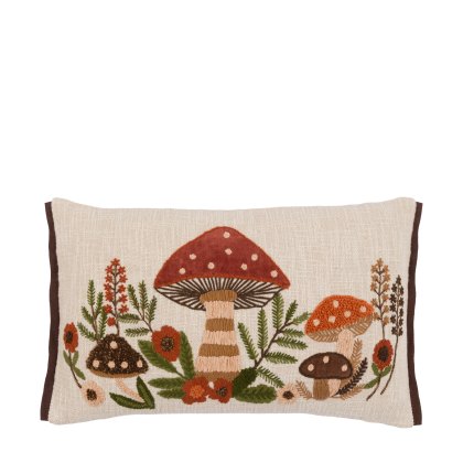 Cushions - Mushroom Embroidered Cushion