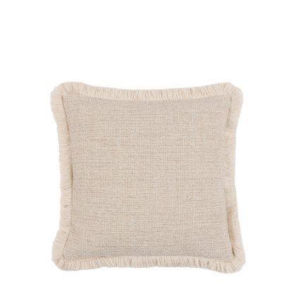Cushions - Solenne Fringe Cushion Linen