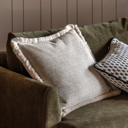 Cushions - Solenne Fringe Cushion Linen