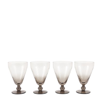 Accessories - Swirl Wine Glass Smoked Grey (4pk)